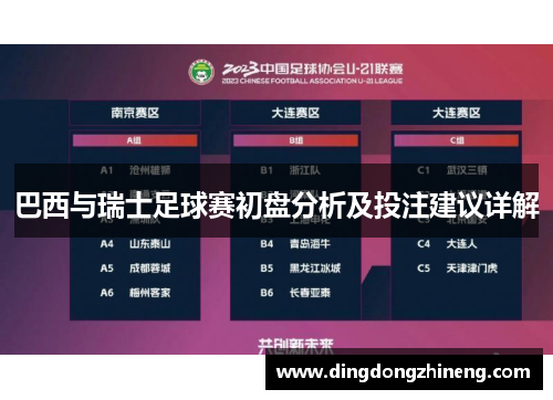 巴西与瑞士足球赛初盘分析及投注建议详解